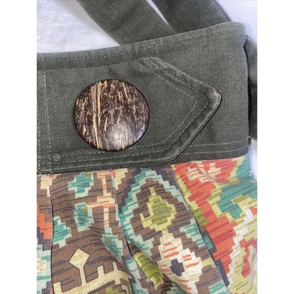 Sak Saum For Freedom Aztec Tribal Abstract Floral Adjust Tote/Bag 17x13 Purse - Picture 2 of 9